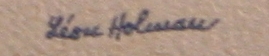 Handtekening Léon Holman